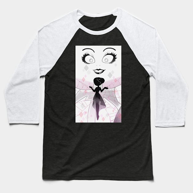 White Diamond's Web: White Pearl Baseball T-Shirt by Zyden